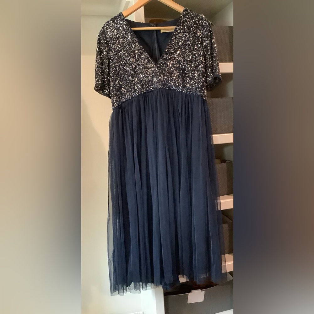 Elegant Navy Blue Dress